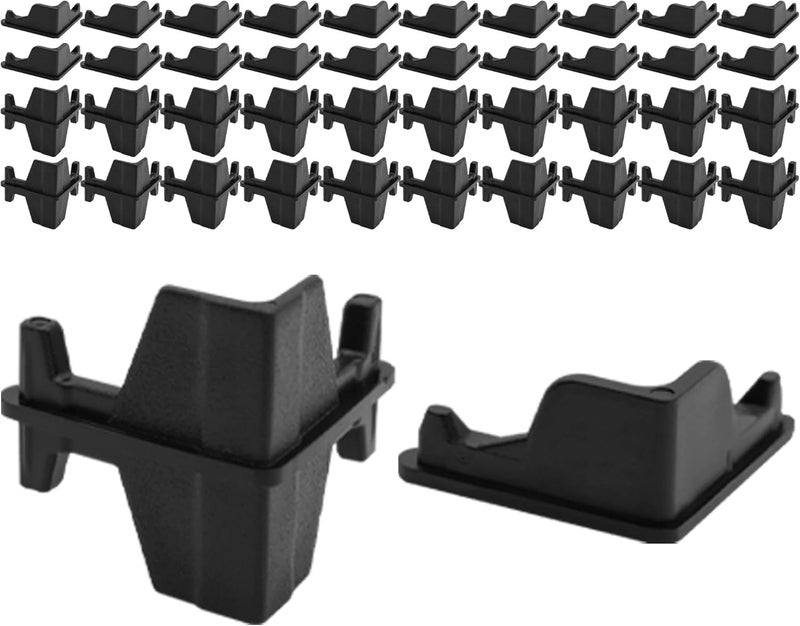 Terixe Post Inserts Connectors for Whalen and Costco 5 Shelf Heavy Duty Shelving Unit - PP Plastic, Injection Molded, Sturdy Support - Black (20 Post Corner Connectors and 20 Post Caps) - Image 1